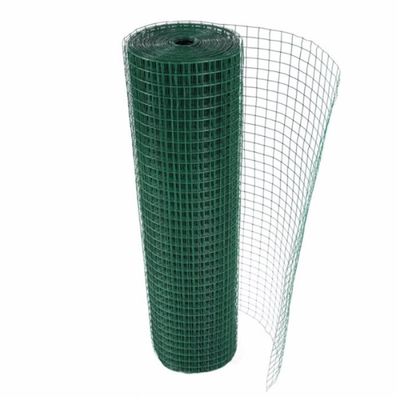 BWG8-BWG26 Green Powder Coated PVC Welded Wire Mesh Rolls 25mmx25mm