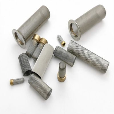 SS201 SS316 Stainless Steel Filter Tube Silinder Filter Minyak Wire Mesh Disesuaikan