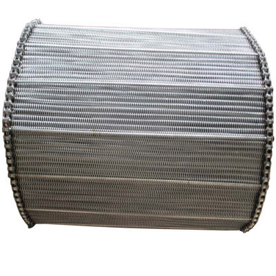 SS201 SS304 Rantai sabuk konveyor stainless steel tahan suhu tinggi