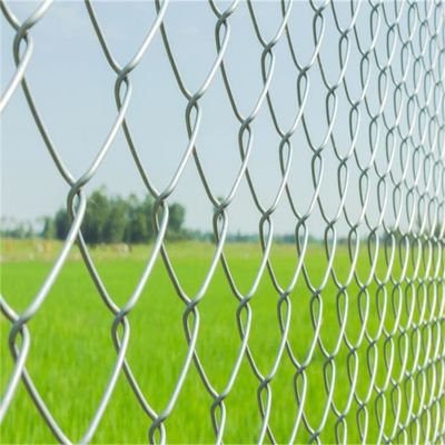 Silver Diamond Wire Mesh Galvanized Chain Link Pagar 50 kaki panjang