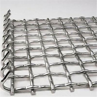 Baja tahan karat Arsitektur Mining Screen Mesh Woven Wire Locked Crimped Mesh