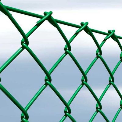 Lingkungan Ramah Hijau PVC Chain Link Pagar Estetika 1-2.4m Tinggi