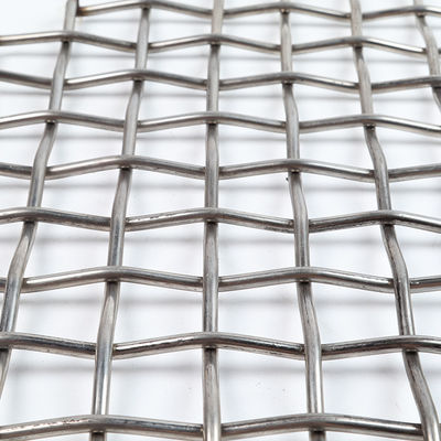 Baja tahan karat Arsitektur Mining Screen Mesh Woven Wire Locked Crimped Mesh