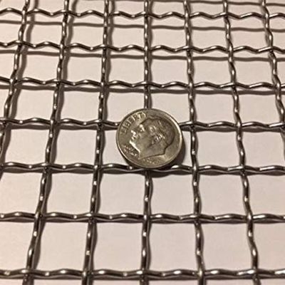 60 80 100 Mesh Stainless Steel Galvanized Square Woven Crimped Wire Mesh untuk Pertambangan Potong sesuai ukuran