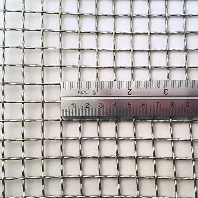 304 316 stainless steel anti-cutting crimped wire mesh Plain Woven SS Security Woven Metal Netting Screen untuk penguatan beton