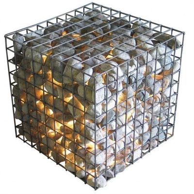 Tembaga Galvanized Gabion Box 2x1x0.5m Stone Wire Cages Untuk pagar taman