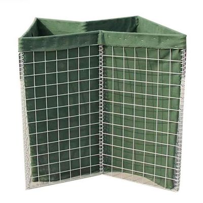 7.6cm Menembak Jarak Pertahanan Penghalang Galvanis Wire Gabion Besi dengan lubang persegi