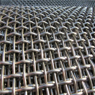 Layar Bergetar Mn65 2 3 4 6 8 10 Mesh 8mm 9.5mm Stainless Steel Crimped Wire Mesh untuk Penambangan Tambang