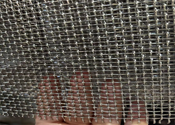 10x10 Aperture 304 316L Stainless Steel Crimped Wire Mesh dengan ketahanan korosi untuk BBQ Grill Support dan Custom Processing