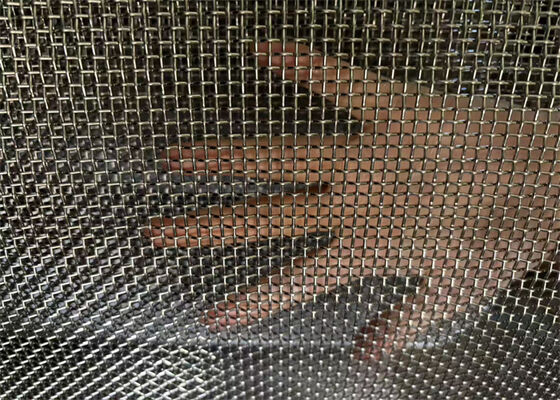 Kualitas Tinggi Aperture Square Stainless Steel Crimped Wire Mesh Untuk Sieving Dan Filtrasi