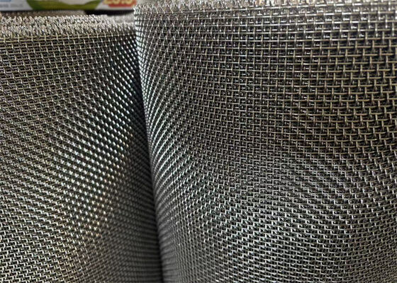 304 Stainless Steel Berkerut Wire Mesh Logam Perangkat Keras Kain Tenun Polos 65 Mn Tambang Bergetar Layar Pengayak