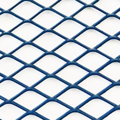 Baja PVC Anti Karat Jaring Logam Diperluas Lubang Berlian Tenunan Polos Penyangga Bunga Luar Ruangan Mendukung Tahan Cuaca Tinggi