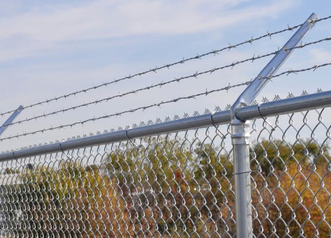 100ft 50ft 8ft 6 ft Galvanized Chain Link Fence Rolls 2.0mm Cyclone Mesh Fencing 4