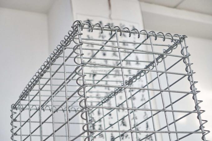 Dinding penyangga Gabion Galvanis Kotak Batu Kandang Las 200x100x50cm 3