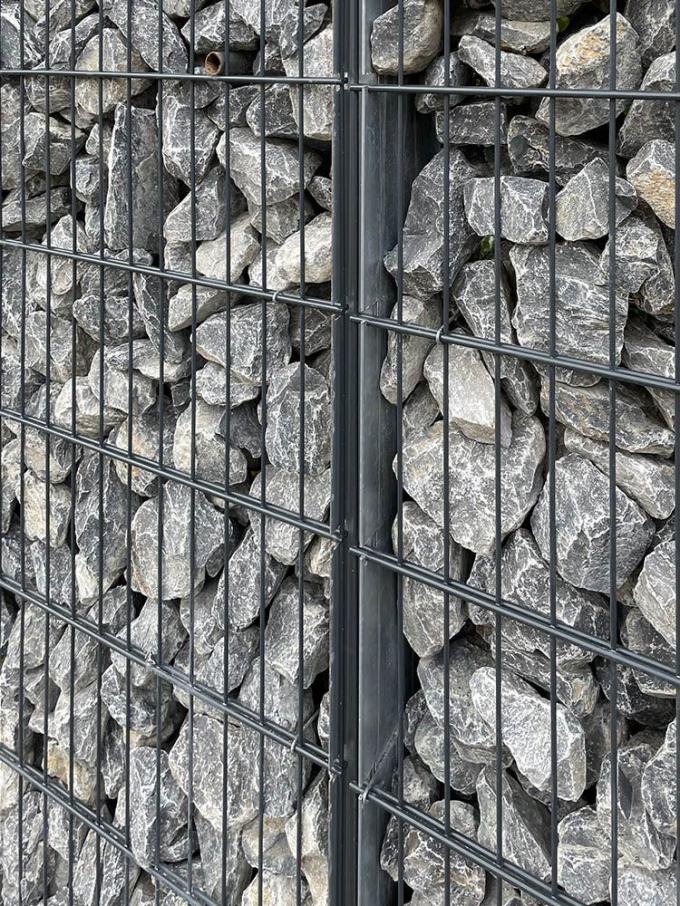 Dinding penyangga Gabion Galvanis Kotak Batu Kandang Las 200x100x50cm 11