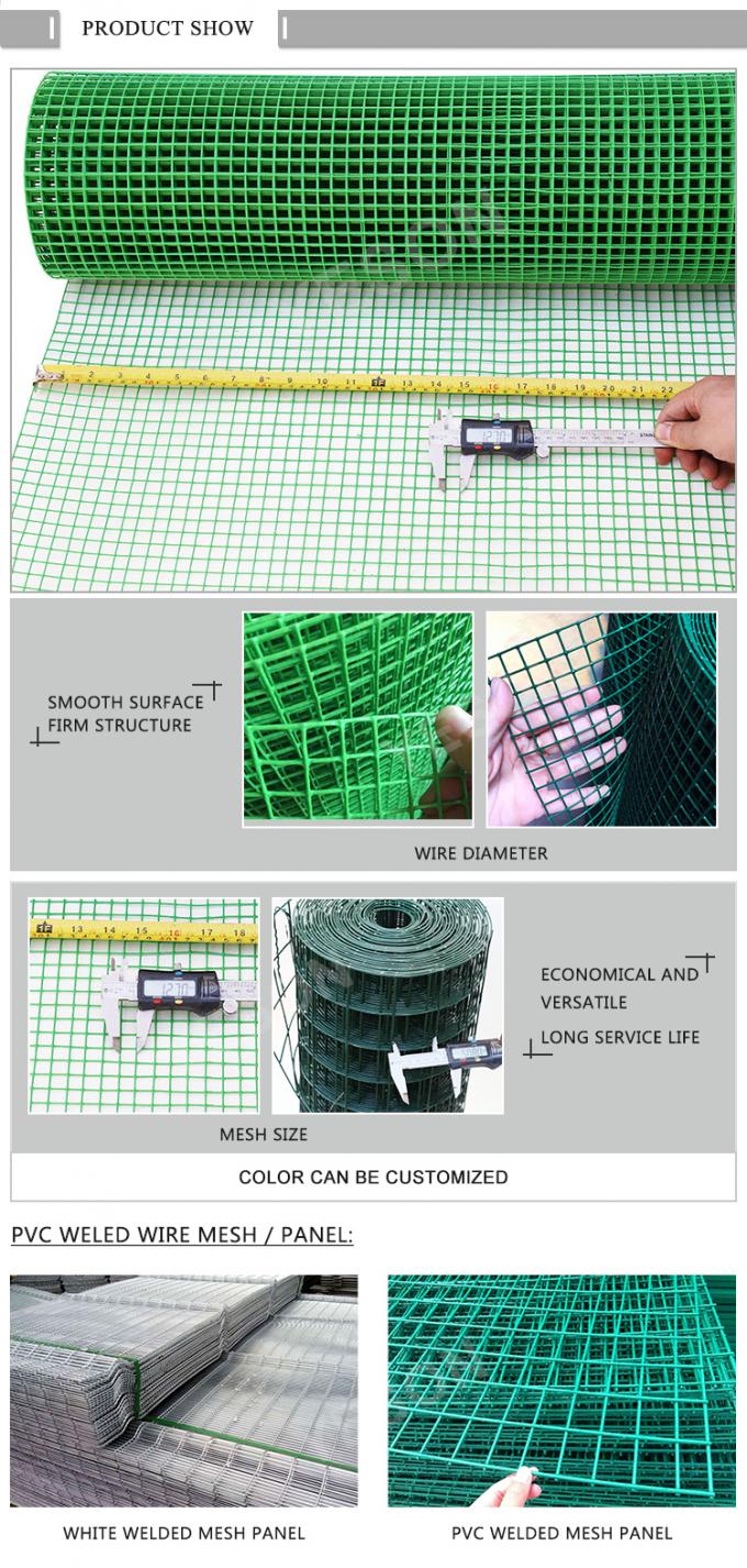 0.5mm-14mm Plastik PVC Welded Wire Mesh Rolls tahan lama Pet Cage Wire Mesh 1