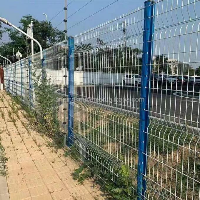 Vinyl Clad 3d Curved Fence Bending Welded Wire Mesh Fencing 1.5*3m 6