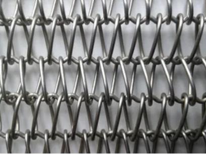 Kelas makanan 314 316 Ss Chain Link Conveyor Belt Anti Korosi 0
